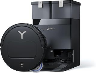 ECOVACS DEEBOT T50 OMNI Gen3-robotstofzuiger en -dweil, 25.000 Pa stofzuiger-dweil. Uitschuifbare zijborstel, ZeroTangle 3.0, AIVI 3D 2.0. Alles-in-één OMNI-station, 75°C dweil. 81 mm ultradun, zwart.