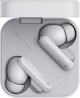 CMF by Nothing Buds Pro 2 draadloze oordopjes met HiFi-geluid, 50 dB Smart Active Noise Cancellation, 6 HD-microfoons en Spatial Audio, 2025 - Lichtgrijs