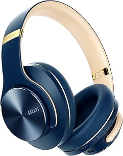 DOQAUS Draadloze Bluetooth-hoofdtelefoon, hifi-stereo-hoofdtelefoon, 90 uur speeltijd, 3 EQ-modi, met geïntegreerde microfoon, comfortabele oorbescherming, online cursus/telefoon/tablet/pc