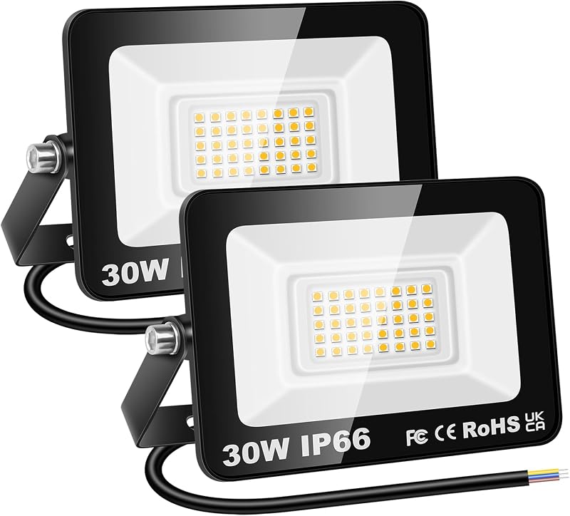 RIGIDON 2x buitenwerklamp LED 30W 3000lm werplamp warm wit - tweedehands - als nieuw — outlet/retourdeal
