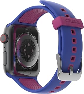 OtterBox horlogeband voor de hele dag voor Apple Watch 44/45/46mm, vervangende duurzame, zachte siliconen band voor Apple Watch, Blauw/Purper