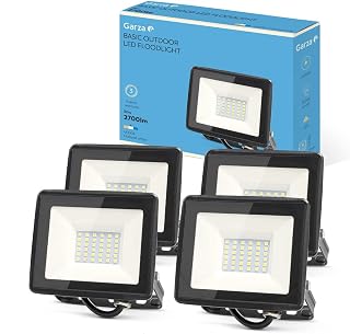 Garza Led-spot voor buiten, 30 W, 2700 lumen, neutraal licht, 4000 K, waterdicht (IP65), voor huis, tuin, garage, binnenplaats, 4 stuks