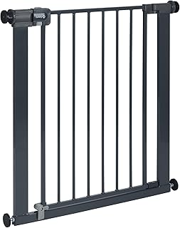 Safety 1st Easy Close Metal Gate, Traphekje zonder boren, Veiligheidshek baby, 73–80 cm (max. 108 cm), Eenvoudig sluitend, Openen met één hand, Zelfklemmend (zonder boren), Tweevoudige sluiting, Zwart