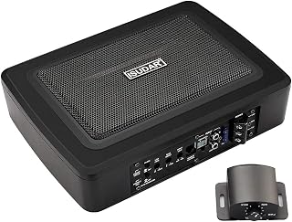 ISUDAR 9 inch slanke Max 600W subwoofer actief aangedreven onderzit-auto audio ingebouwde versterker voor auto/vrachtwagen met afstandsbediening lage en hoge ingangsniveaus