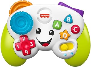 Fisher-Price HXB62 Leerplezier, speelcontroller voor baby's en peuters, groen, videogame-dummy met muziek en lichtfunctie voor baby's vanaf 6 maanden, Duitse versie