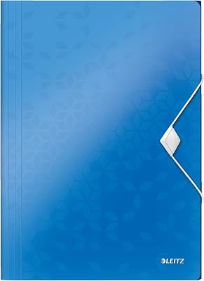 Leitz 45990036 hoekmap wow, A4, PP, blauw metallic, 1 stuk