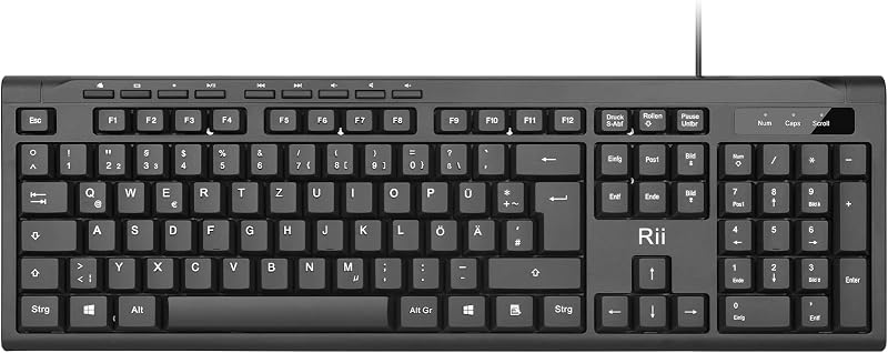 Rii Toetsenbord bekabeld pc-toetsenbord USB - outlet/retourdeal