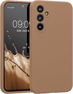 kwmobile telefoonhoesje compatibel met Samsung Galaxy A54 5G hoesje - Back cover met siliconen coating - Smartphone case in cappuccino