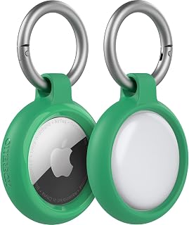 OtterBox Sleek Series-hoes voor AirTag, schokbestendig, valbestendig, ultradun, robuust, dunne beschermende hoes voor Apple AirTags, inclusief karabijnhaak, Groen