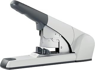 Leitz Heavy Duty Nietmachine, Capaciteit Tot 120 Vel, Ergonomische Metalen Behuizing, Zilver, Inclusief Nietjes, Flat Clinch, 55530084