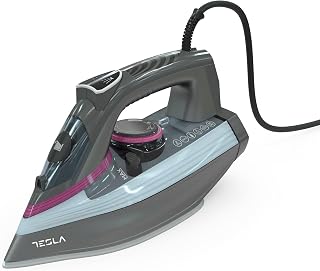 Tesla IR400GP Strijkijzer, 3100 W, tank 380 ml, anti-aanbak-keramische strijkzool, lekvrije technologie, grijs