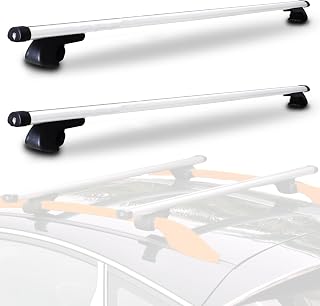 Auto-Imperiaal für Reisen, Topstangen Compatibel met Verhoogde Bagagerails aan de Zijkant, Draagbare Draagstang.