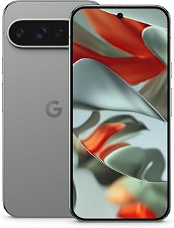 Google Pixel 9 Pro Android Smartphone met Gemini zonder SIM-Lock, drievoudig achtercamerasysteem, 24 uur batterijduur en een 6,3 inch groot Super Actua-display, Hazel, 128 GB