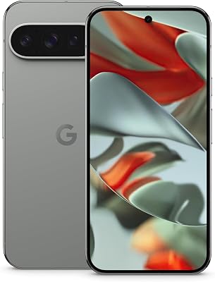 Google Pixel 9 Pro Android Smartphone met Gemini zonder SIM-Lock, drievoudig achtercamerasysteem, 24 uur batterijduur en een 6,3 inch groot Super Actua-display, Hazel, 128 GB