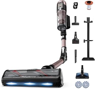 Rowenta RH9CD9E0 X-Force Flex 16.60 Animal Aqua, draadloze accu-stofzuiger met accu, zwart/koper, 780 W, 0,65 liter