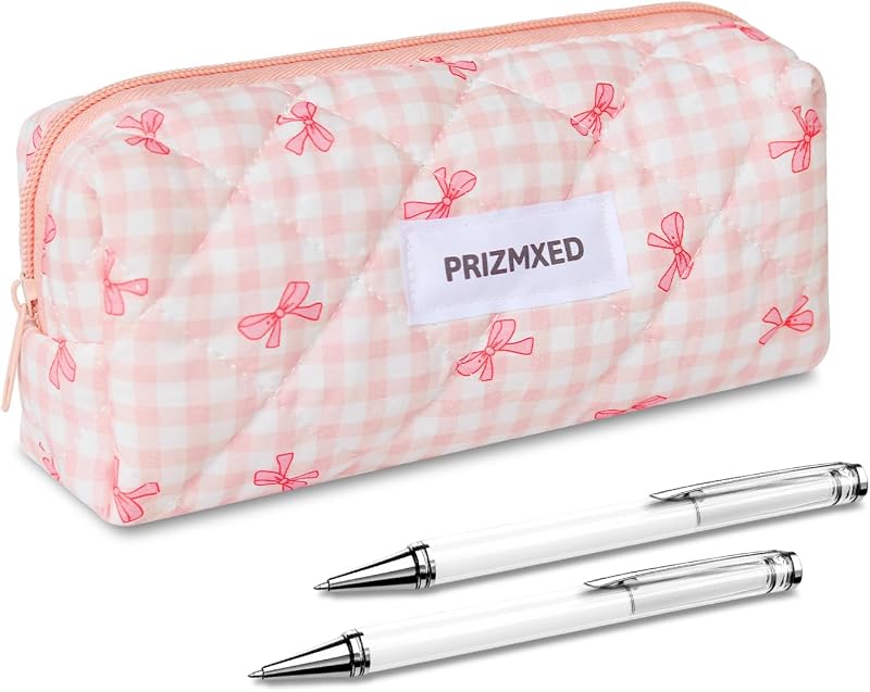 lintjes etui klein, etui voor meisjes schattig design, etui voor school geschikt voor kantoorartikelen, opbergdoos voor cosmetica, geschikt voor meisjes en volwassen vrouwen, roze, Small