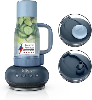 Ninja BlendBoss Blender met draagbare tuimelaar, persoonlijke blender met verwijderbare reisbeker, 3 vooraf ingestelde automatische modi, Cyberspace DB351UKCY