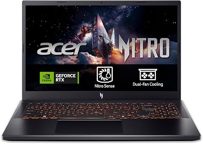 ACER Nitro V 15 ANV15-52 Gaming-laptop, 39,6 cm (15,6 inch), Full HD IPS (Intel Core i5 13420H, 16 GB RAM, 512 GB SSD, GeForce RTX 5070, zonder besturingssysteem), zwart, Spaans QWERTY-toetsenbord