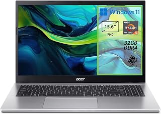 acer Aspire Go 15 AG15-42P-R732 laptop, AMD Ryzen 5 7430U processor, 32 GB DDR4 RAM, 1024 GB PCIe NVMe SSD, 15,6 inch FHD display, AMD Radeon grafische kaart, Windows 11 Home
