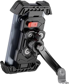 Grefay Motorfiets Telefoonhouder Universele Motorbike Phone Holder [2025 Dubbele Trillingsdemping] Telefoonhouder voor Motor Achteruitkijkspiegel met 360 Rotatie voor 4.5-7.2 Inch Smartphone