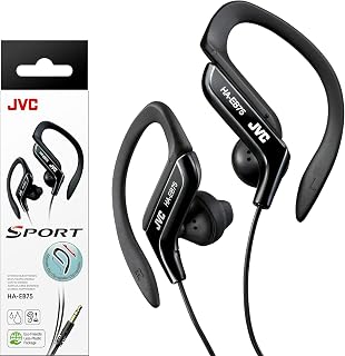 JVC Clip Style Bedrade Koptelefoon Lichtgewicht en Comfortabele Oorclip. Spatbestendig Waterbestendig Krachtig Geluid met Bass Boost – HA-EB75-B (Zwart)