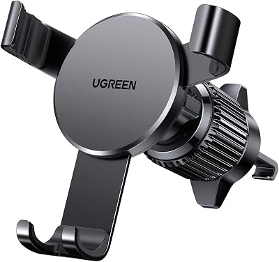 UGREEN Auto Telefoonhouder 2022 Verbeterde Ontluchter Staart Haak Car Phone Holder Compatibel met iPhone 14 13 12 Pro Max XR Galaxy S22 S21 S20 Huawei P30 P20 enz(Zwart)