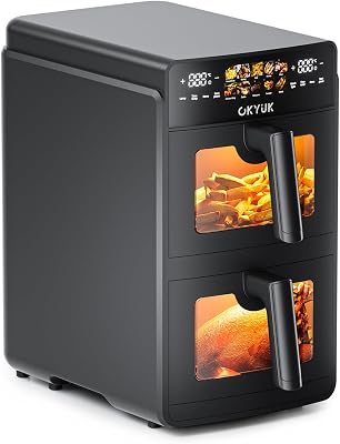 OKYUK heteluchtfriteuse 2 kamers 10 l - outlet/retourdeal