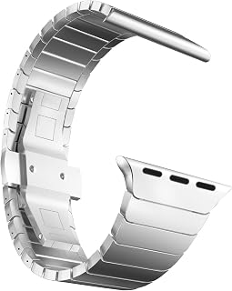 Roestvrijstalen Metalen Schakelarmband voor Apple Watch Serie 11/10/9/8/7,Ultra 3/2/1,SE 3/2/1 [2025] (46mm/45mm/44mm/49mm,Zilver)