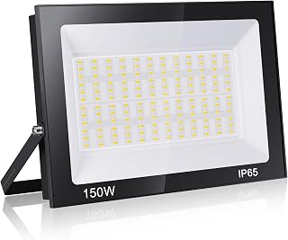 LED-Spot Buiten 150W, 15000LM LED-Schijnwerper, IP65 waterdicht veiligheidslicht,6000K Koel-witte, LED Schijnwerper voor Uitrit, Deuren, Garage, Gang, Tuin