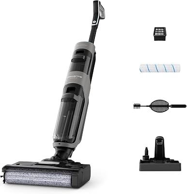 Rowenta GZ5036 X-Clean 4, draadloze 2-in-1 stofzuiger en dweil, tijdsbesparend, slimme vuildetectie, extra lange gebruiksduur