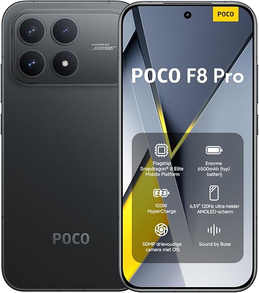 XIAOMI POCO F8 Pro Smartphone 12+512GB Black 6210mAh (typ) Battery - tweedehands - zeer goed — outlet/retourdeal