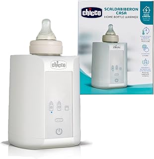 Chicco Babyflessenwarmer en babyvoedingwarmer, met drie programma's, automatische uitschakeling na een uur, houdt de warmte tot een uur, wit, 14 x 14 x 17,5 cm; 481 gram