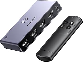 UGREEN HDMI 2.1 Switch 8K@60Hz HDMI Splitter 3 in 1 out HDMI Schakelaar Ondersteuning VRR & ALLM, Dolby Vision, Compatibel met PS5, Xbox, Apple TV, DVD Speler.