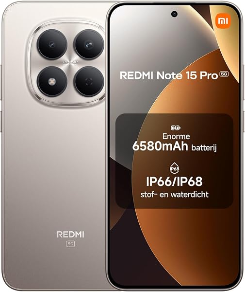 XIAOMI REDMI Note 15 Pro 5G Smartphone 12+512GB Titanium 6580mAh - tweedehands - als nieuw — outlet/retourdeal