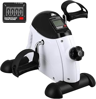 EVOLAND Hometrainer, mini-fitnessfiets, revalidatie, pedaaltrainer, arm en beentrainer met lcd-display, hometrainer, fitnessapparaat voor thuis en op kantoor