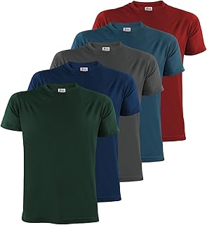 ALPIDEX T-Shirts Heren S-5XL Multipack 5 Basic Ronde Hals 100% Katoen Zomer | 175 g/m², Korte Mouwen, Regular Fit, OEKO-TEX, Ademend, Machinewasbaar, Casual, Sport, Vrije Tijd, Werk