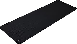 Amazon Basics antislip extra dikke pilates-oefenmat 183 × 61 × 1 cm, zwart