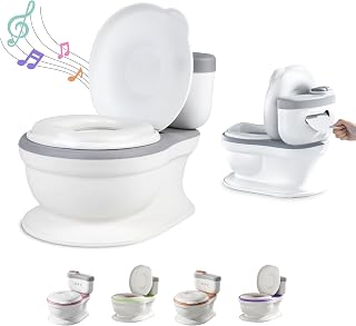 Potje Voor Baby's Met Geluid Voor Zindelijkheidstraining - Potty Training Seat - Baby- En Kinderpotje - Comfortabel, Antislip Met Spoelgeluid En Muziek - Plaspotje Wc Baby Toilet - Toddler Toilet Seat