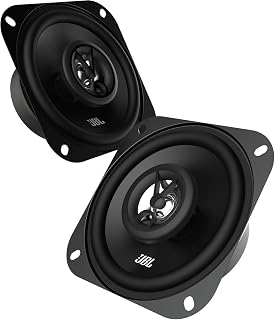 JBL Stage1 41F 4 Inch Frontless 2-Weg Auto Luidsprekers, 125W Maximaal en 25W RMS, 75Hz-20000Hz Frequentiebereik, 4 Ohm Impedantie, Compact Ontwerp voor een Directe Fabrieks Audio Upgrade