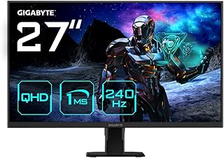 Gigabyte GS27Q X Gaming Monitor 27" QHD 2560x1440, 240Hz, 1ms, 300CD/m², FreeSync Premium Pro, HDR Ready, HDMI 2.0, DisplayPort 1.4