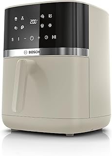Bosch Air Fryer Serie 4 XL, MAF462C0, 6.1 L, 7 Voorgeprogrammeerde instellingen, Dual Heating Elementen, Ontdooi- en Warmhoudfuncties, Intuïtief Touchscreen, Tot Wel 60%* Sneller Koken, Satijn Beige