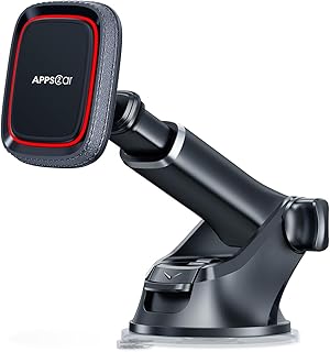 APPS2Car Telefoonhouder Auto Magnetisch – Dashboard & Voorruit Zuignap Houder Met Uitschuifbare Arm – Magnetic Car Phone Mount For iPhone & Samsung