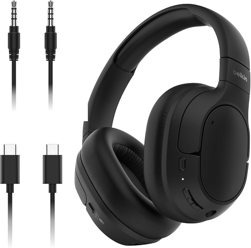 Belkin SoundForm Isolate draadloze koptelefoon met hybride actieve - tweedehands - als nieuw — outlet/retourdeal