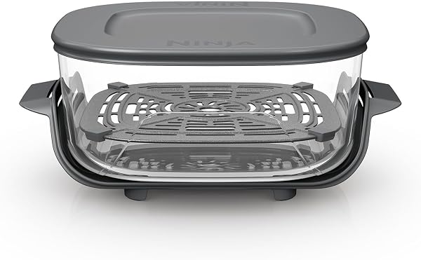 Ninja CRISPi 3 8 l TempWare glazen container met deksel - tweedehands - als nieuw — outlet/retourdeal