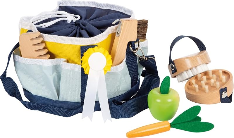 small foot speelgoed paardenverzorgingsset met tas - outlet/retourdeal
