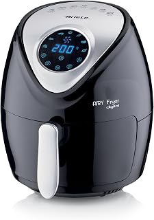 Ariete Airy Fryer Digital 4616, luchtfriteuse, 3,5 liter, timer van 60 minuten, LCD en touchscreen met 7 kookmodi, maximale temperatuur 200 °C, 1300 W, zwart