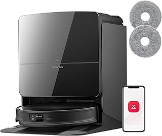 roborock Saros 10R Set Stofzuigrobot met Dweilfunctie en Verwisselbare Dweil, 22.000 Pa HyperForce Zuigkracht, 7,98 cm Ultraslank Ontwerp, StarSight System 2.0, Zero-Tangle System (Met 2 Dweilen)