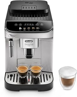 De'Longhi ECAM292.33.SB Magnifica Evo ECAM 292.33.SB Kaffeevollautomat mit Milchaufschäumdüse,5 Direktwahltasten für Espresso,Kaffee und weitere Kaffeespezialitäten,intuitives Bedienfeld, Zilver
