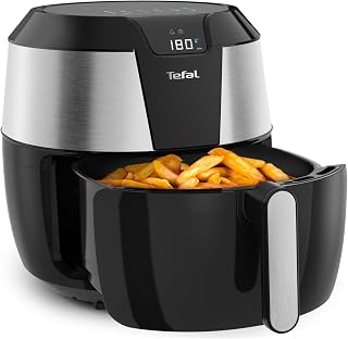 Tefal Easy Fry XXL heteluchtfriteuse, Extra grote capaciteit 5,6 L / 1,6 KG, Energiebesparend, Stijlvol design met RVS behuizing, snel koken, krokante resultaten, gezond koken, EY701D