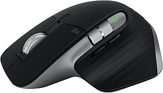 Logitech MX Master 3S - Draadloze Bluetooth muis met Ultrasnel Scrollen, Ergo, 8K DPI, Tracking op Glas, Stille Klikken, USB-C, Aanpasbaar, USB-C, Apple, iPad - Space Grey
